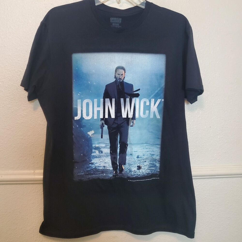 American Classics John Wick Movie Graphic T-Shirt Men's Medium Black Keanu